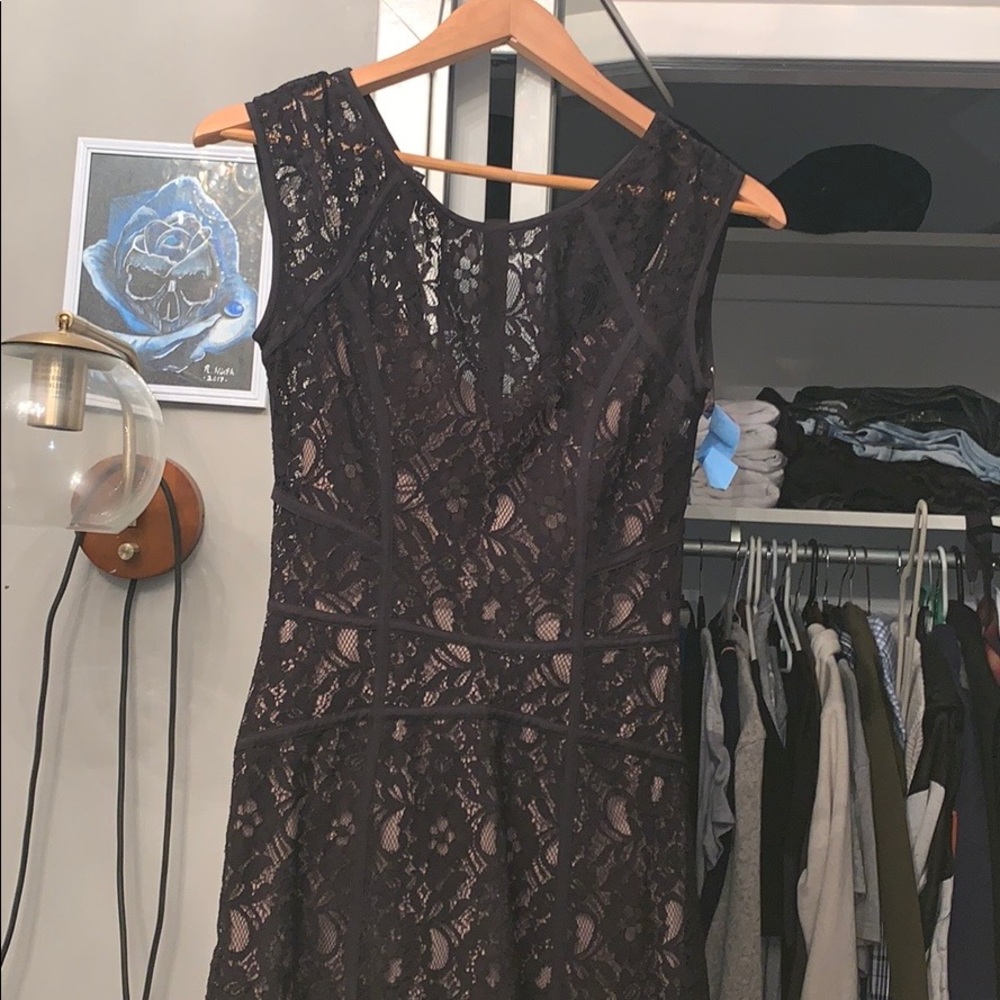 BCBG MAXAZRIA black lace dress